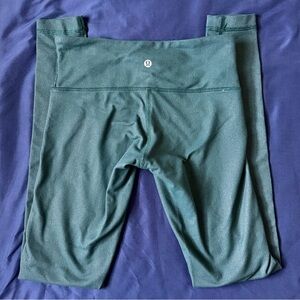lululemon athletica Shimmery Teal Green Leggings